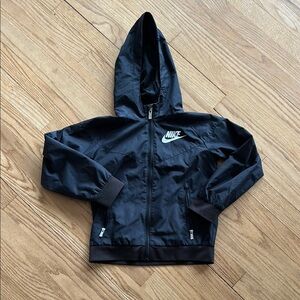 Nike Black Hooded Jacket kids sz. 7